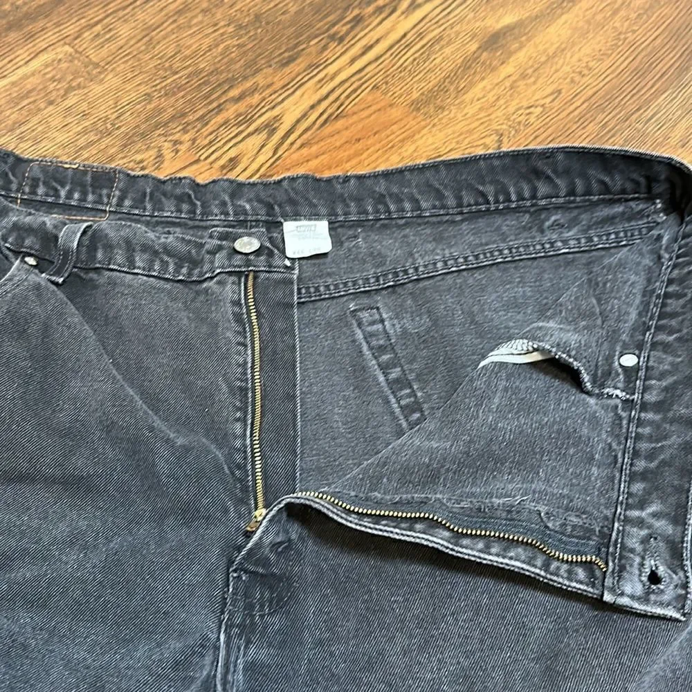 Vintage Levi’s 545 Orange Tab Distressed Black Wash - Size 44x30